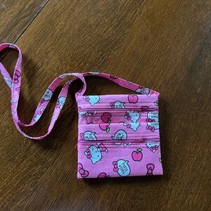 Handmade Hello Kitty Pink Patterned Kids Crossbody Bag